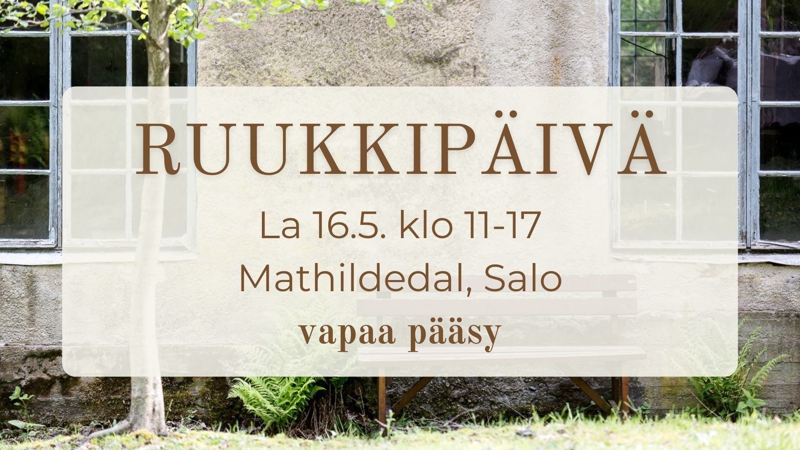 Ruukkipäivä Mathildedalin Ruukkitehtailla 16.5.